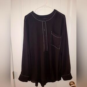 Lane Bryant Black Long Sleeve Blouse 22/24W ❤️❤️